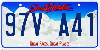 SD license plate 97VA41