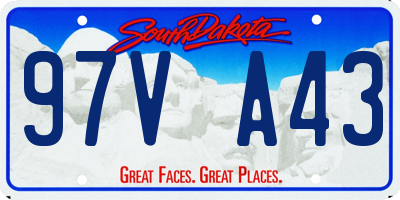 SD license plate 97VA43