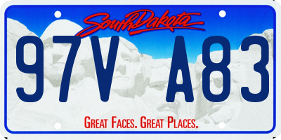 SD license plate 97VA83