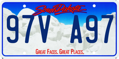 SD license plate 97VA97