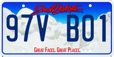 SD license plate 97VB01