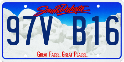 SD license plate 97VB16