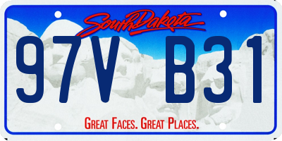 SD license plate 97VB31
