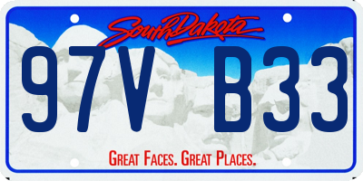 SD license plate 97VB33