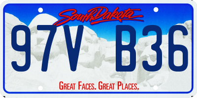 SD license plate 97VB36