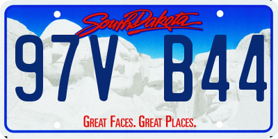SD license plate 97VB44