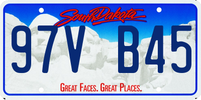SD license plate 97VB45