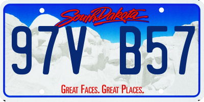 SD license plate 97VB57
