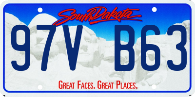 SD license plate 97VB63