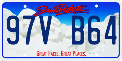 SD license plate 97VB64