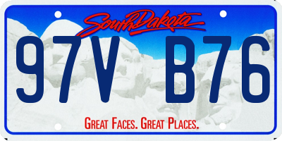 SD license plate 97VB76