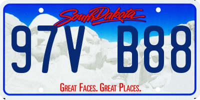 SD license plate 97VB88