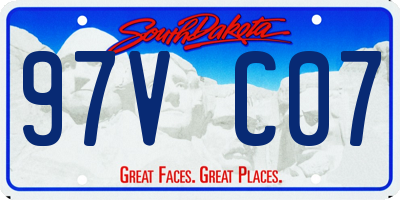 SD license plate 97VC07