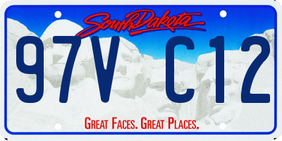 SD license plate 97VC12