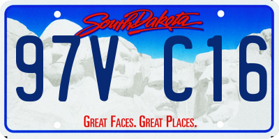 SD license plate 97VC16