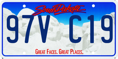 SD license plate 97VC19