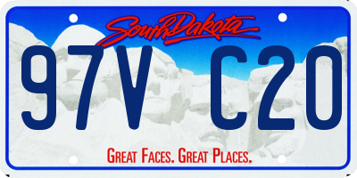 SD license plate 97VC20
