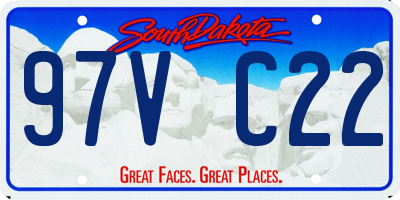 SD license plate 97VC22