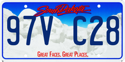 SD license plate 97VC28