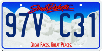 SD license plate 97VC31