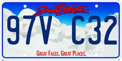 SD license plate 97VC32