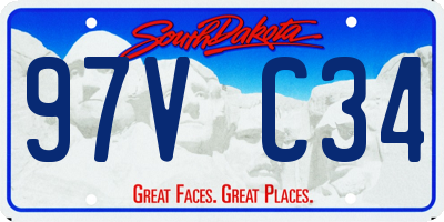 SD license plate 97VC34