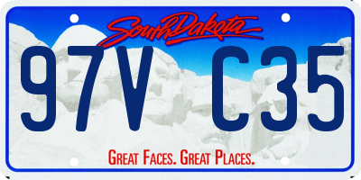SD license plate 97VC35