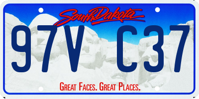 SD license plate 97VC37