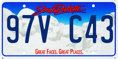 SD license plate 97VC43