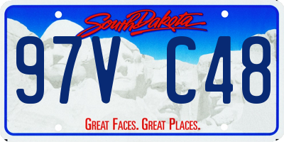 SD license plate 97VC48