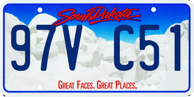 SD license plate 97VC51