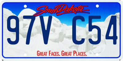 SD license plate 97VC54