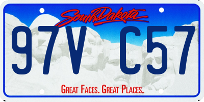 SD license plate 97VC57