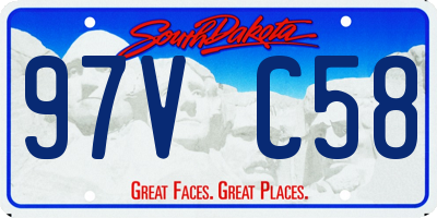SD license plate 97VC58