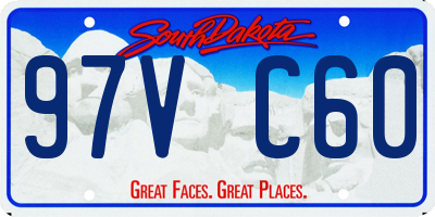SD license plate 97VC60