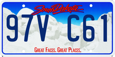 SD license plate 97VC61