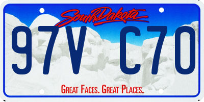 SD license plate 97VC70