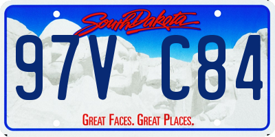 SD license plate 97VC84
