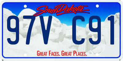 SD license plate 97VC91