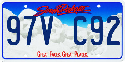 SD license plate 97VC92