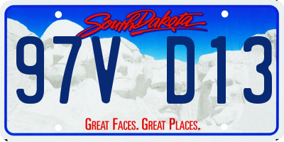 SD license plate 97VD13