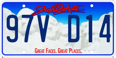 SD license plate 97VD14