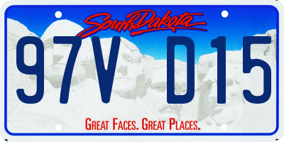 SD license plate 97VD15