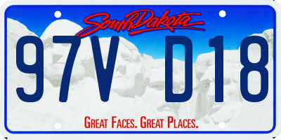 SD license plate 97VD18