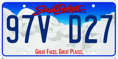 SD license plate 97VD27