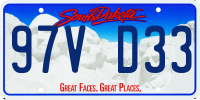 SD license plate 97VD33