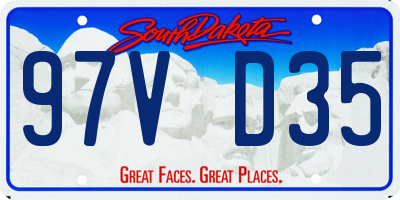 SD license plate 97VD35