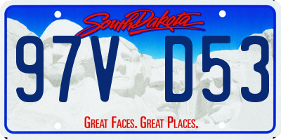 SD license plate 97VD53