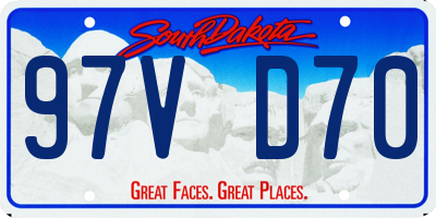 SD license plate 97VD70