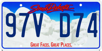 SD license plate 97VD74